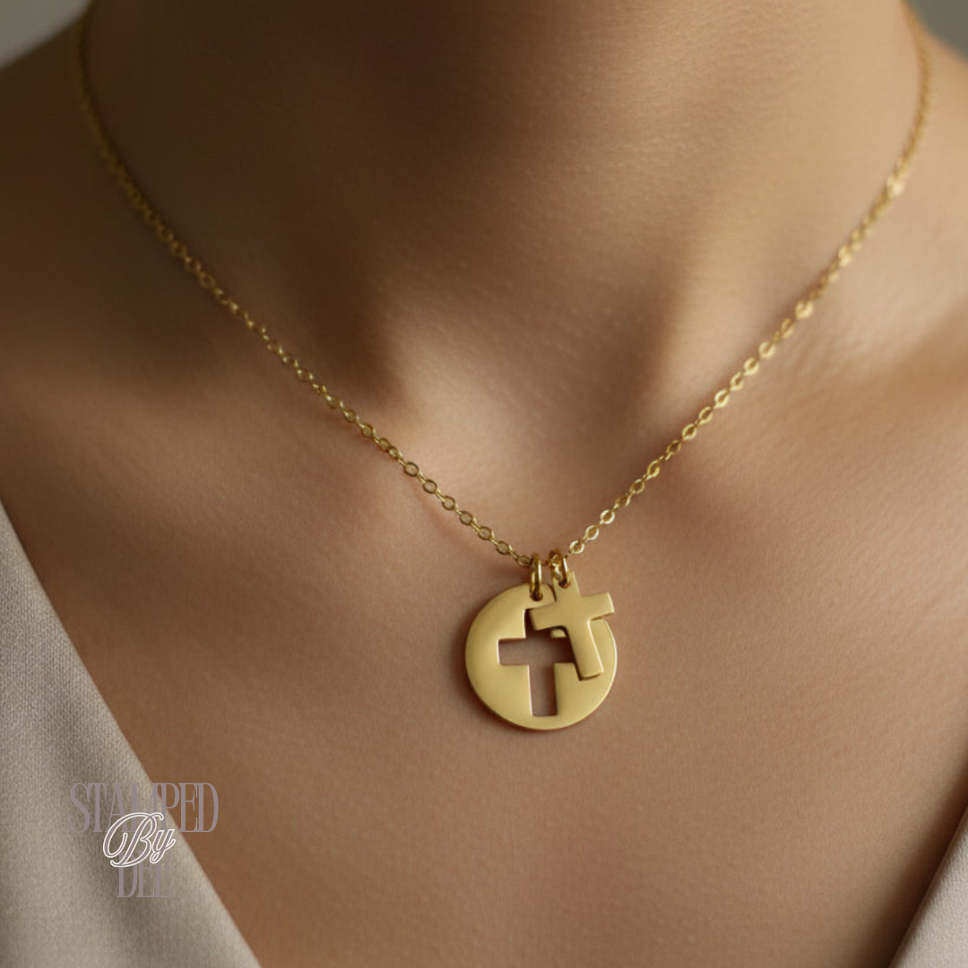 Double Cross - Dainty Necklace