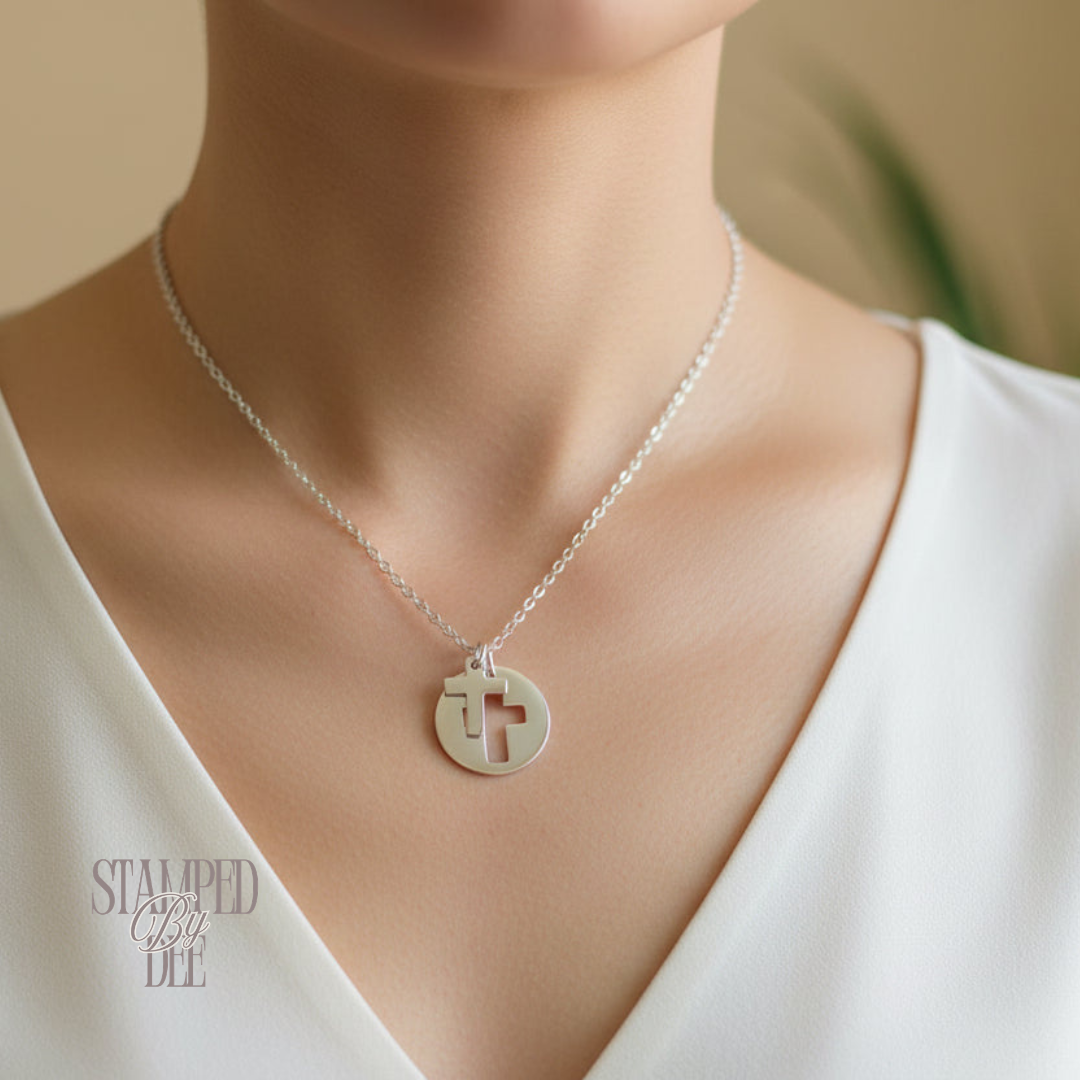 Double Cross - Dainty Necklace