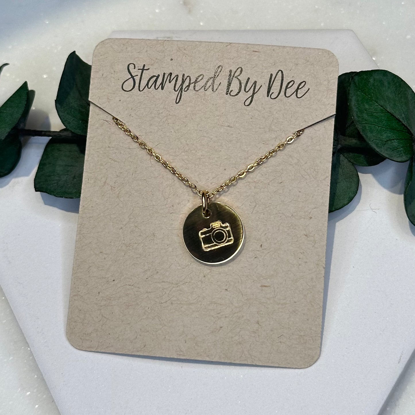 CAMERA ( Photography )  - Stamped Charm Necklace