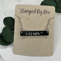 Boy Mom - Stamped Bar Necklace